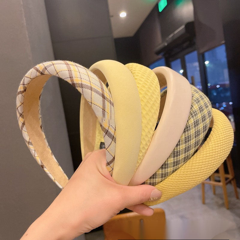 黃色簡約髮箍－商品主圖｜https://igowo.tw/