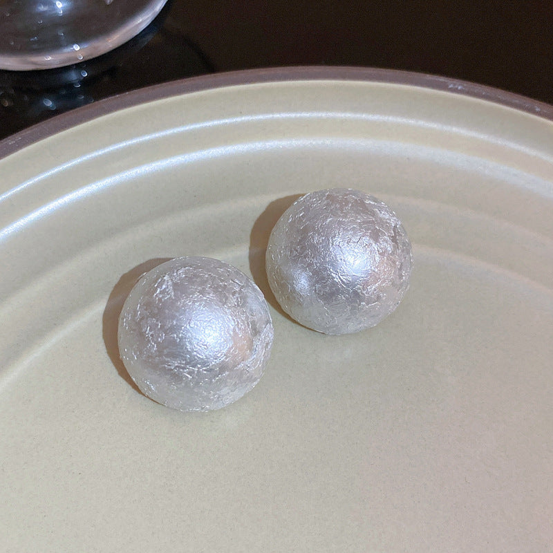 琺瑯珍珠小馬復古耳環