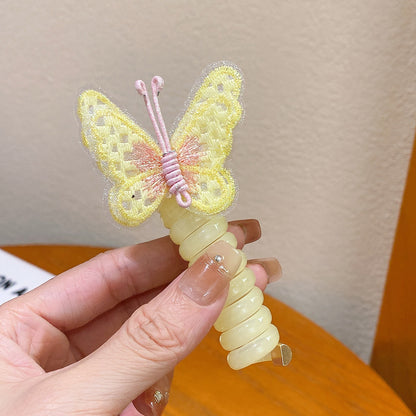 蝴蝶刺繡髮圈