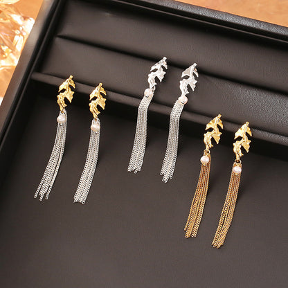 流蘇長版耳環－商品主圖｜https://igowo.tw/