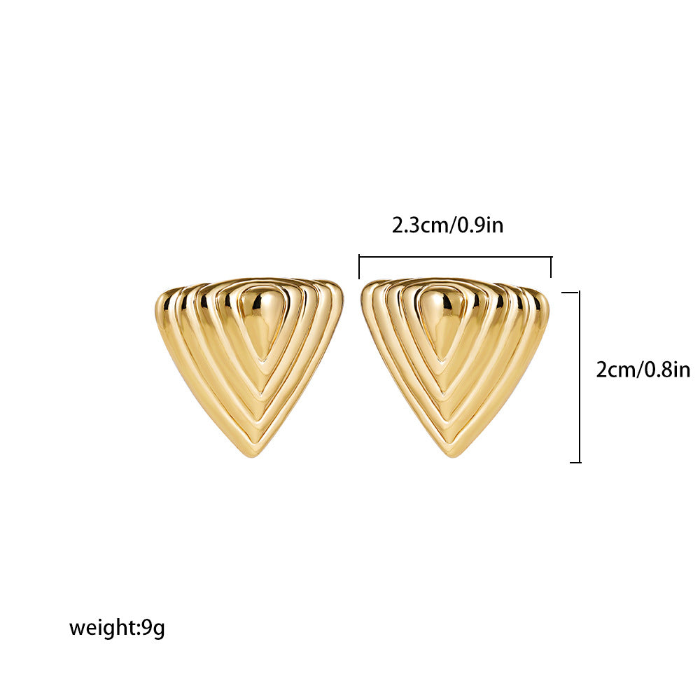 不鏽鋼愛心簡約耳釘－細節特寫9｜https://igowo.tw/