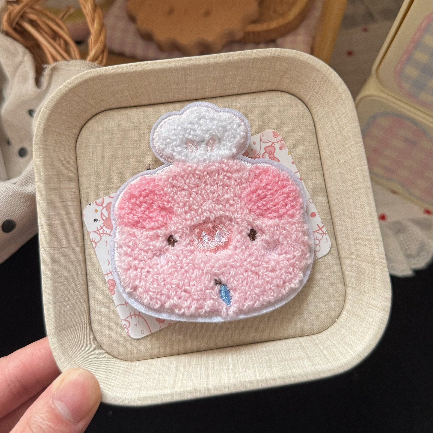 粉色卡通髮夾