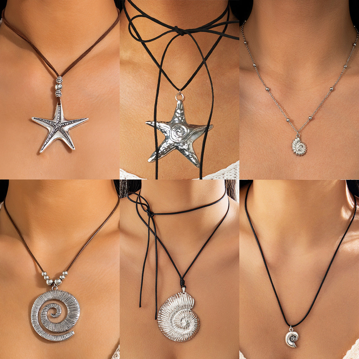 星星海星誇張項鍊－商品主圖｜https://igowo.tw/
