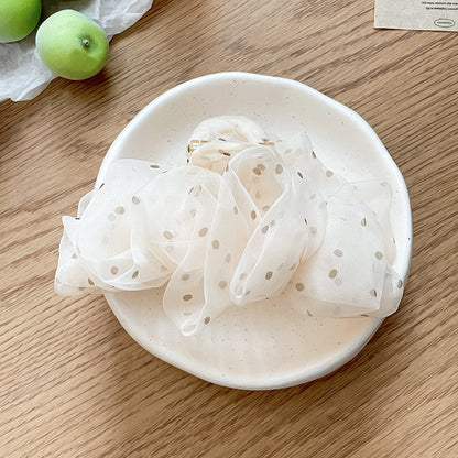 網紗波點鯊魚夾