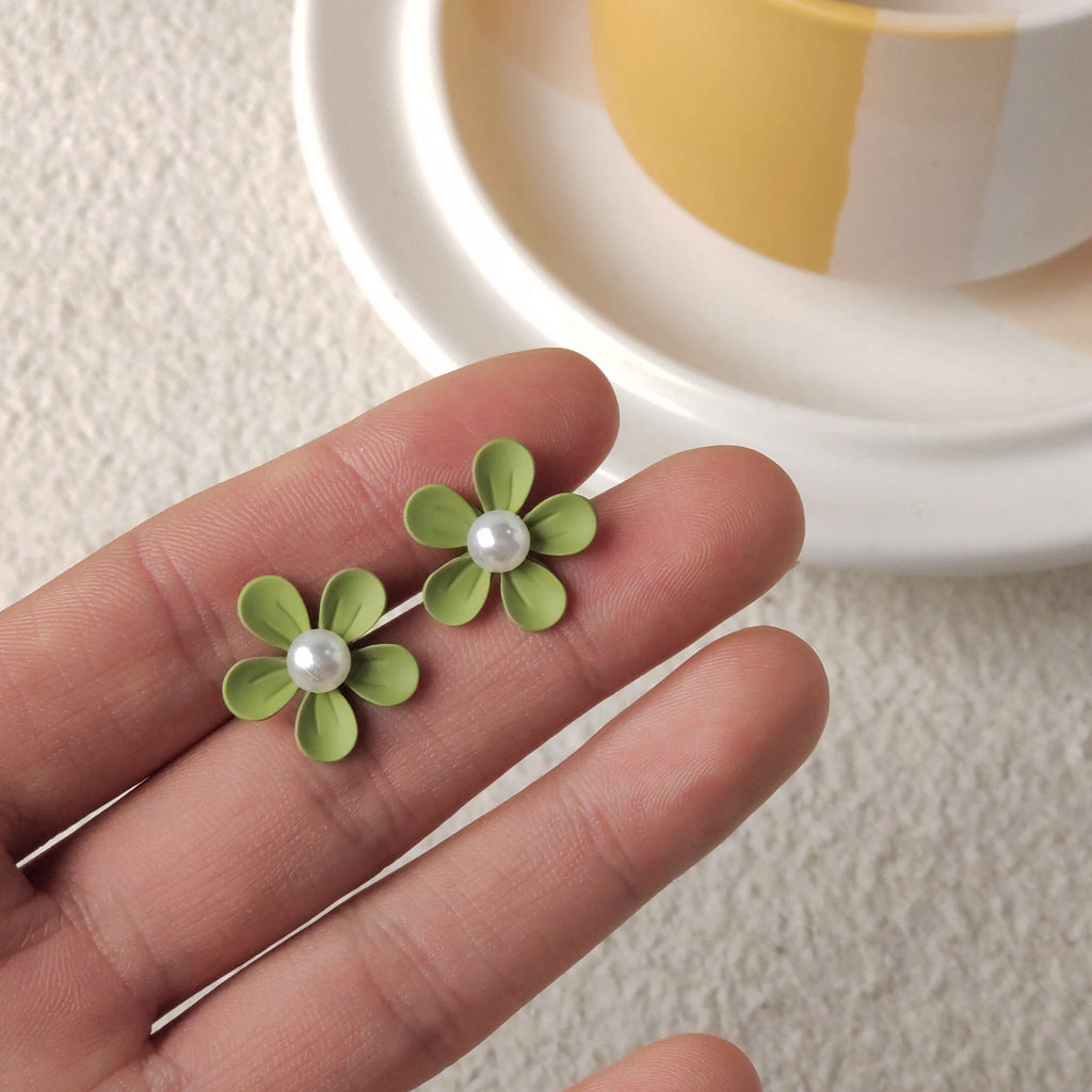 銀針雛菊簡約耳釘