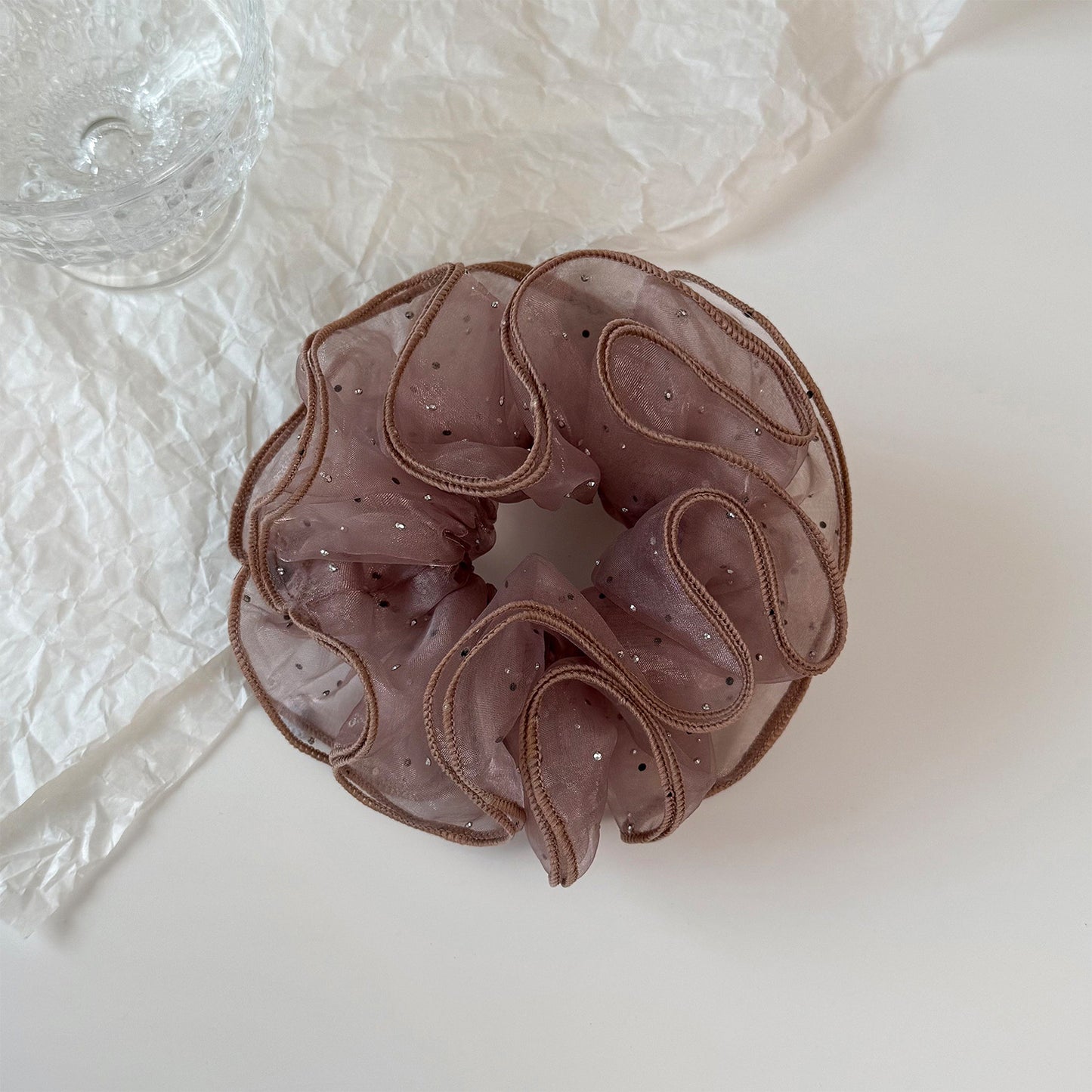 網紗鋯石大腸圈髮圈