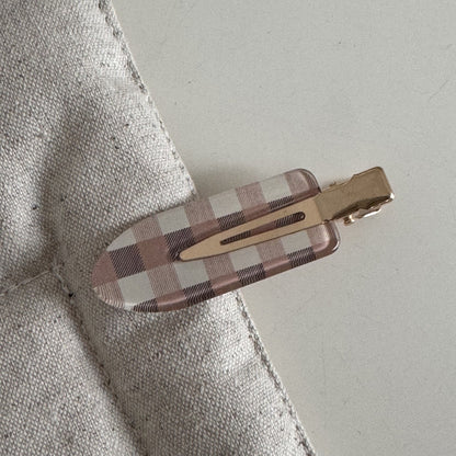 格紋復古簡約髮夾
