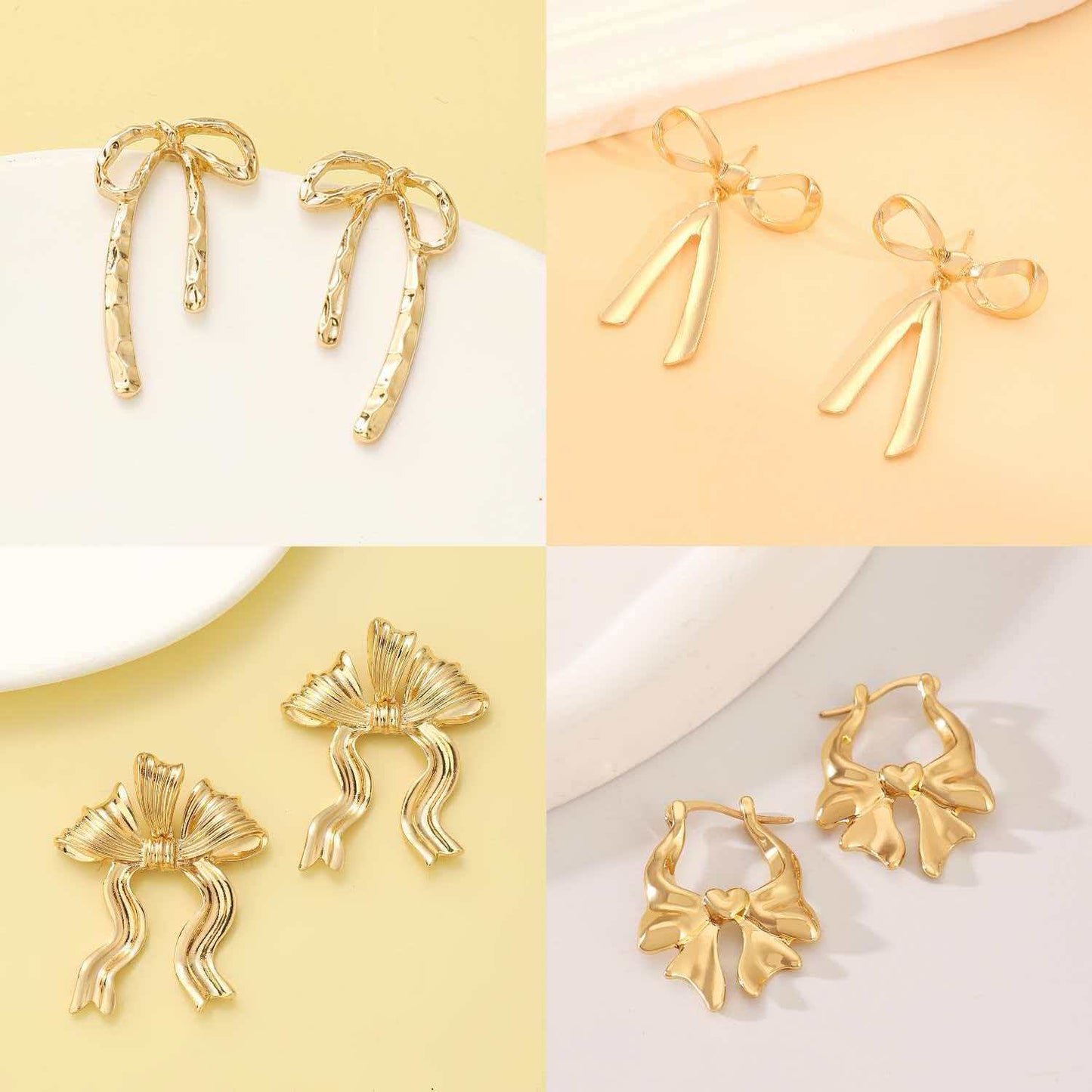 蝴蝶結簡約耳環－商品主圖｜https://igowo.tw/