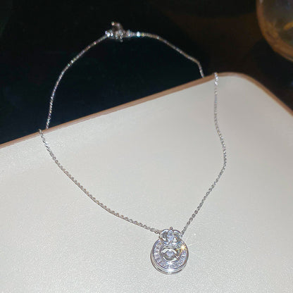 金色鋯石圓圈電鍍項鍊