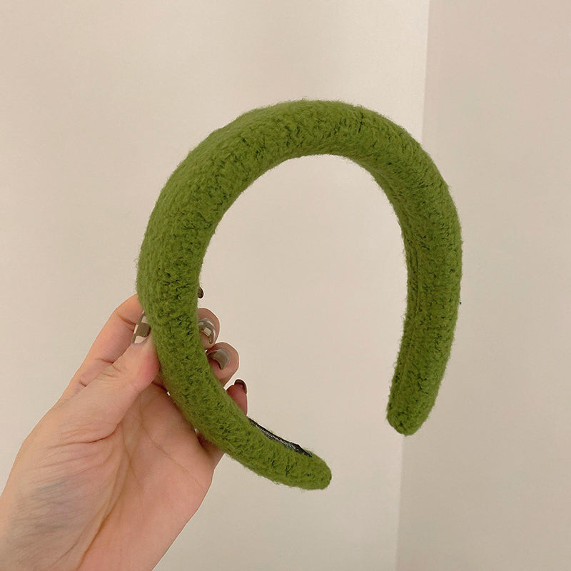 絨面寬版髮箍