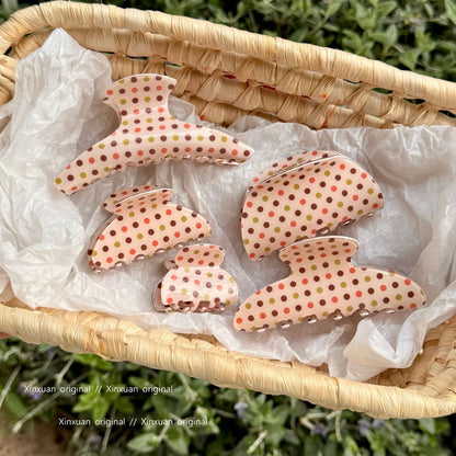 醋酸板材波點鯊魚夾－商品主圖｜https://igowo.tw/