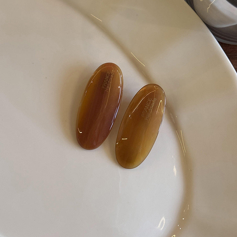 醋酸板材橢圓髮夾