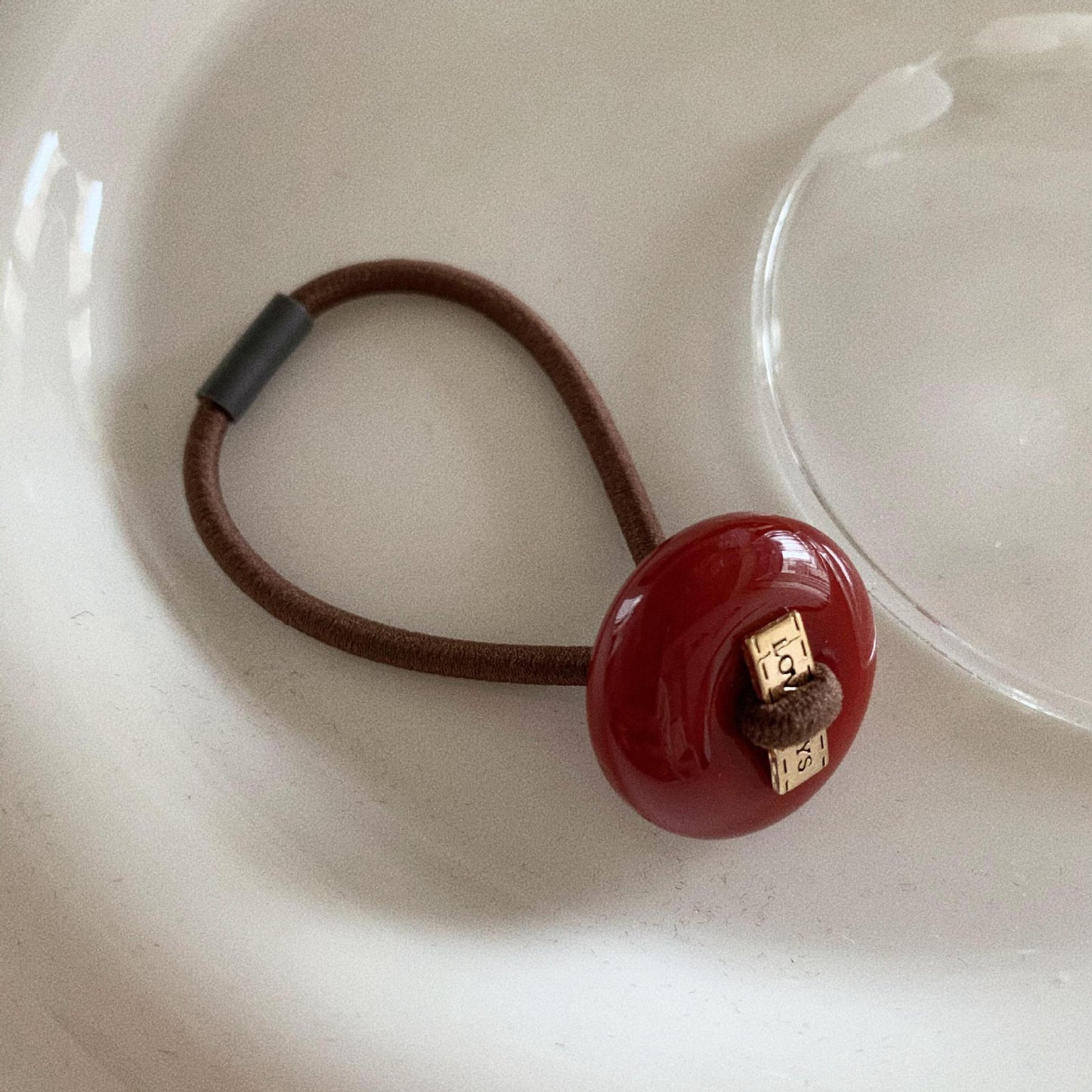 壓克力鈕扣圓形髮圈