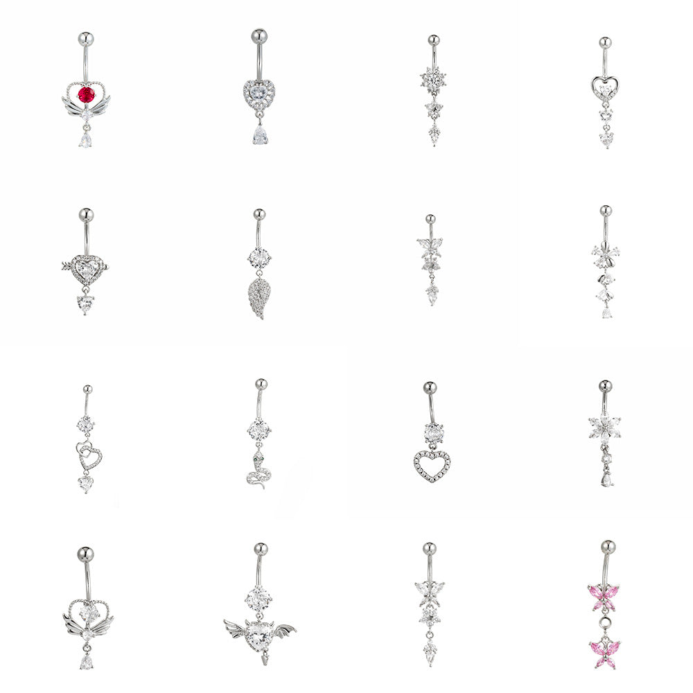 愛心鑲鑽飾品－1/金色款細節｜https://igowo.tw/