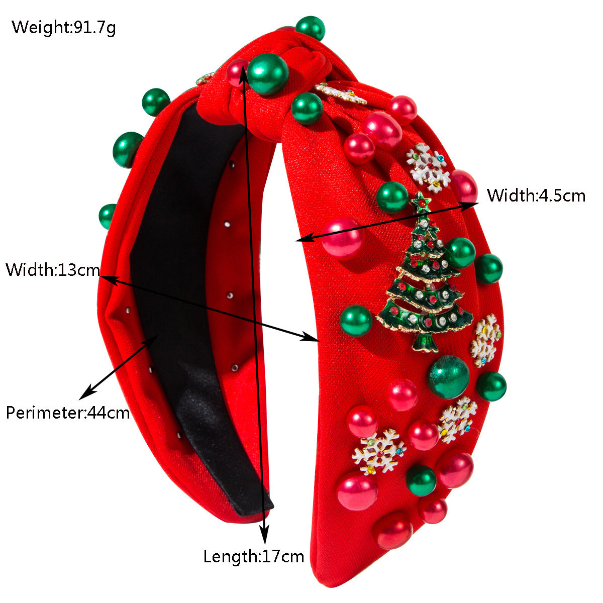 金屬立體髮箍－紅鈴鐺款實拍｜https://igowo.tw/