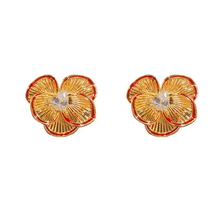 紅色簡約耳環－細節特寫91｜https://igowo.tw/