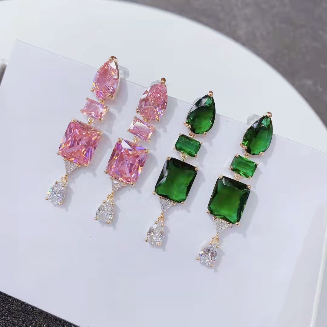 鋯石簡約耳環－商品主圖｜https://igowo.tw/