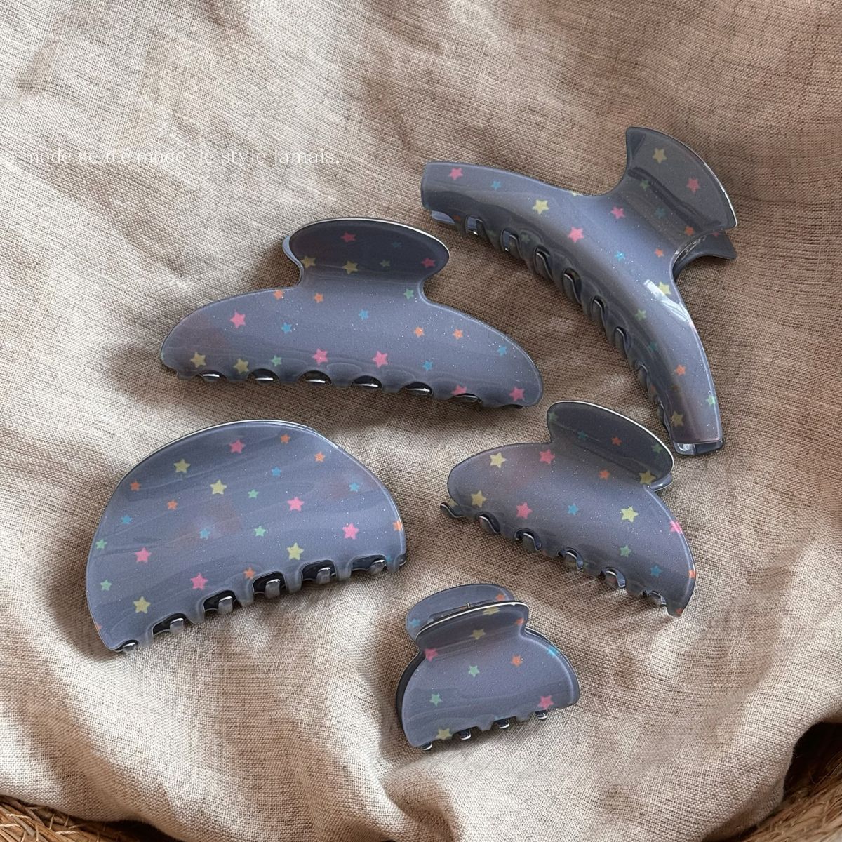 醋酸板材星星鯊魚夾－商品主圖｜https://igowo.tw/