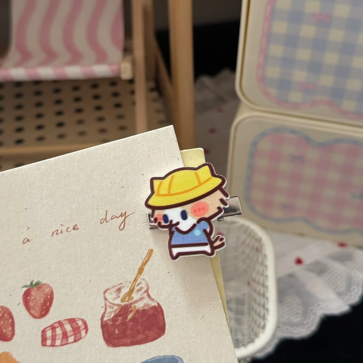 棕色貓咪髮夾