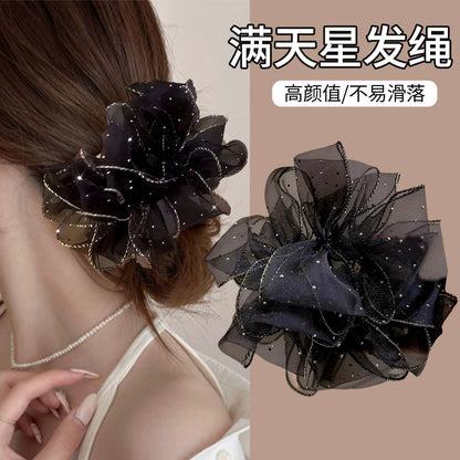 大腸圈鑲鑽髮圈－商品主圖｜https://igowo.tw/