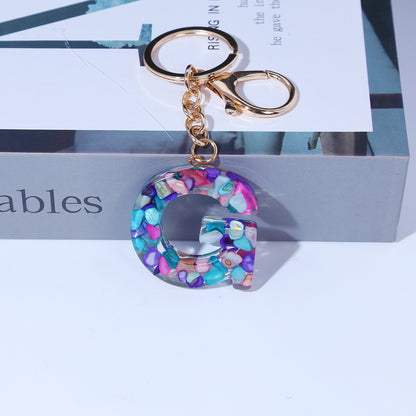 紫色樹脂字母鑰匙飾品－紫Z款細節｜https://igowo.tw/