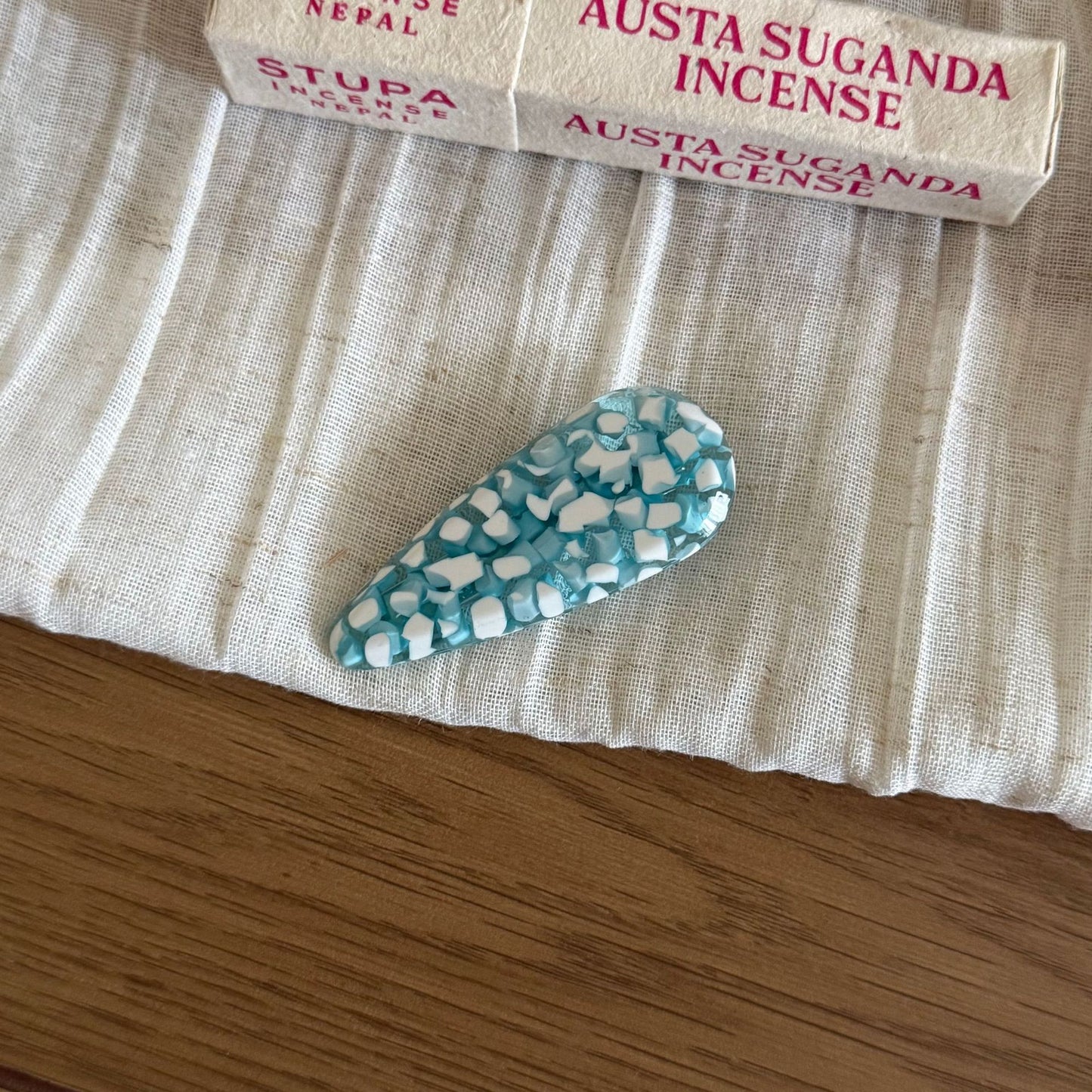 醋酸板材格紋暈染髮夾