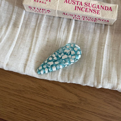 醋酸板材格紋暈染髮夾