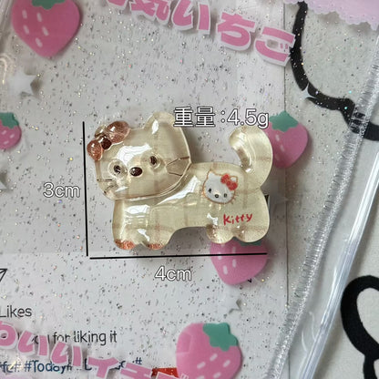 棕色貓咪髮夾