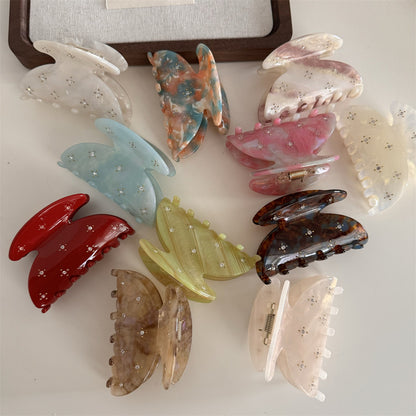 醋酸板材鋯石鯊魚夾－細節特寫1｜https://igowo.tw/