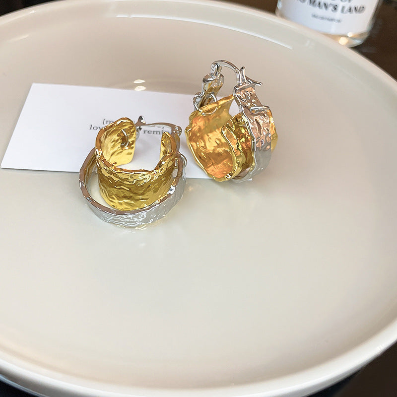 珍珠銀針圓形鑲鑽耳環－細節特寫35｜https://igowo.tw/