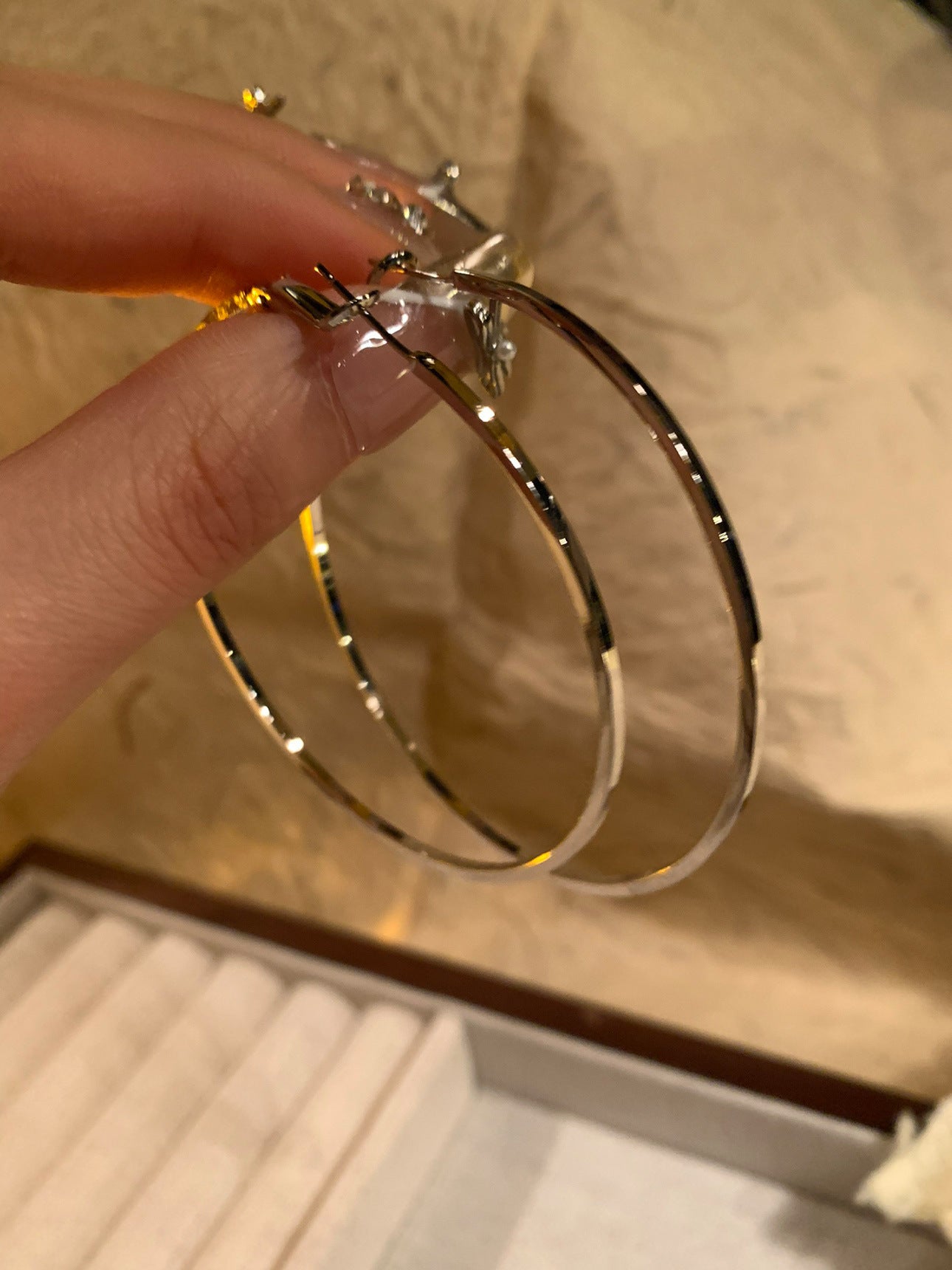 銀針簡約橢圓形耳圈歐美跨境個性潮流耳環小眾百搭設計感耳飾批發