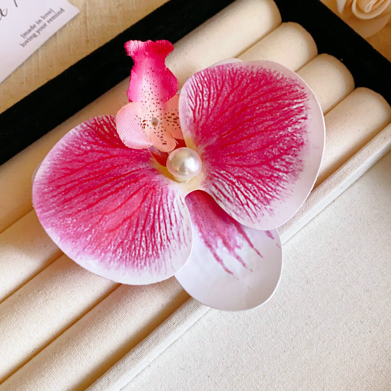 彼岸花亞克力花朵發夾新中式國潮氣質鴨嘴夾復古輕奢國風發飾批發