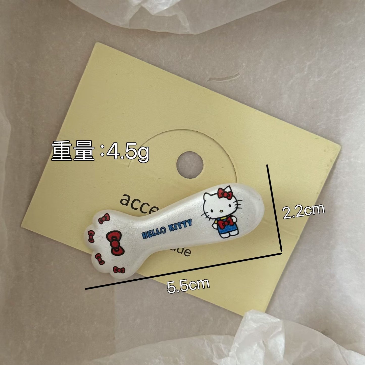 銀色貓咪卡通髮夾－粉色貓頭髮夾款細節2｜https://igowo.tw/