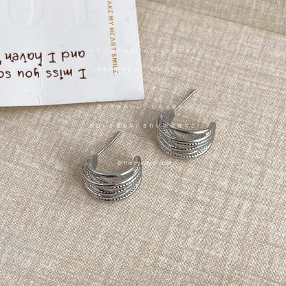 幾何電鍍簡約耳環