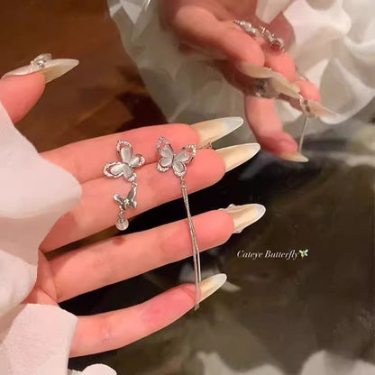 法式復古輕奢貓眼石耳環
