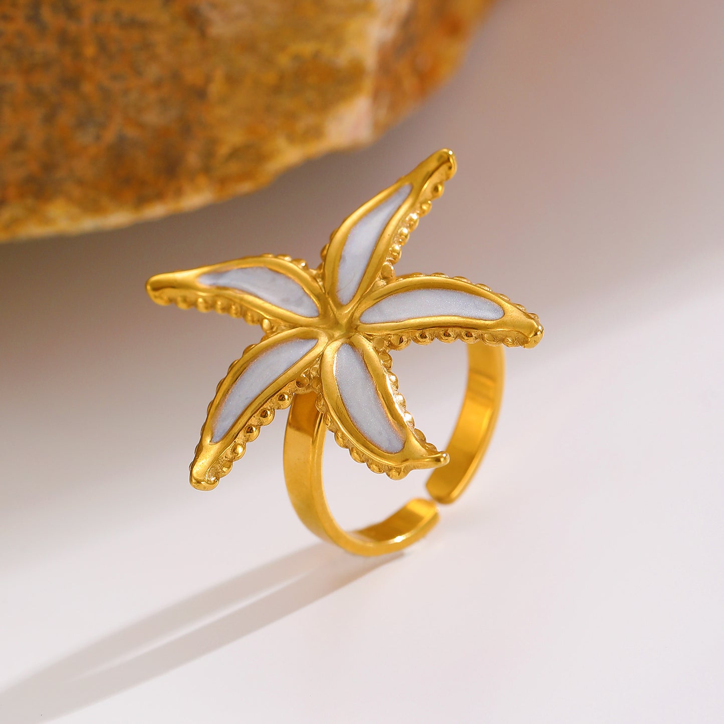 不鏽鋼海星項鍊耳環組