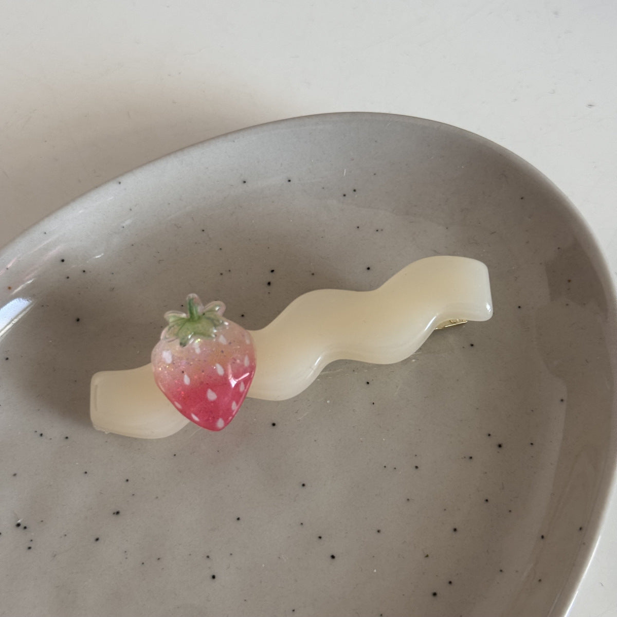 草莓簡約髮夾