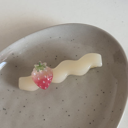 草莓簡約髮夾