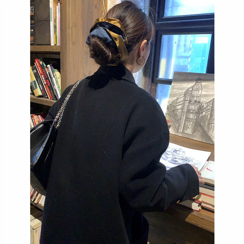 韓系布藝三角形抓夾時髦洋氣小眾氣質后腦勺鯊魚夾輕奢高級感發飾