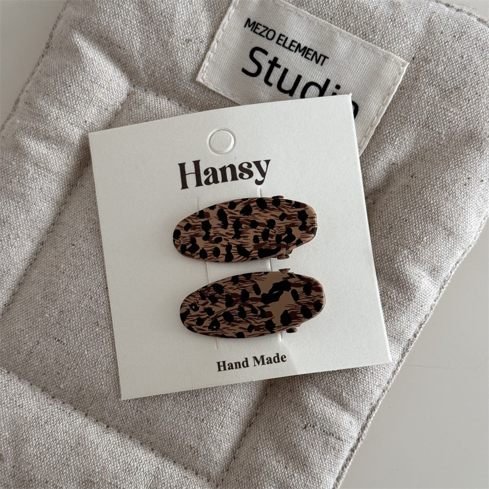 豹紋復古髮夾套組