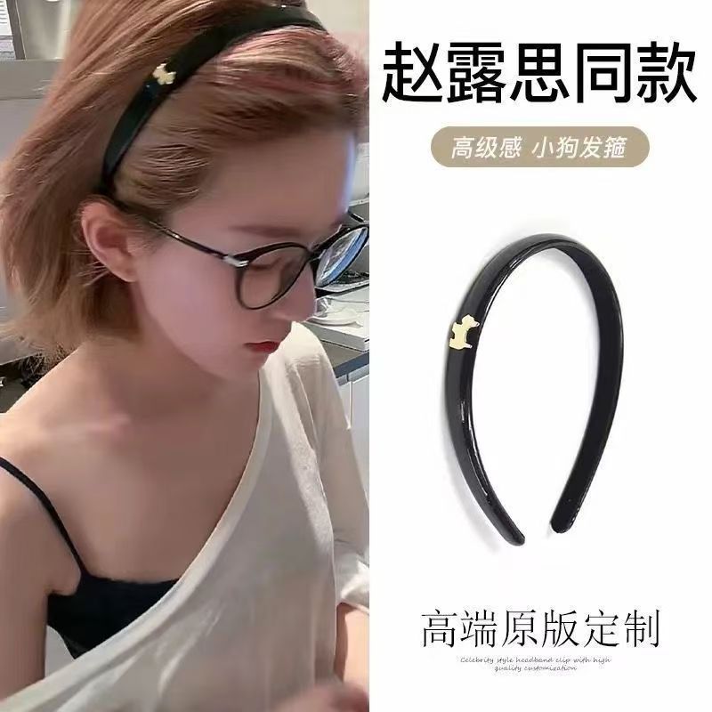 黑色小狗簡約髮箍－商品主圖｜https://igowo.tw/