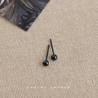 陶瓷圓珠圓形小巧耳釘