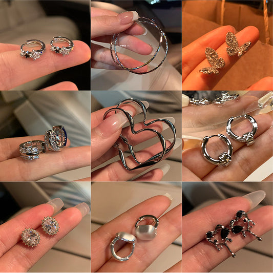 S925鋯石耳環－商品主圖｜https://igowo.tw/