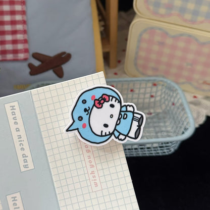粉色貓咪髮夾