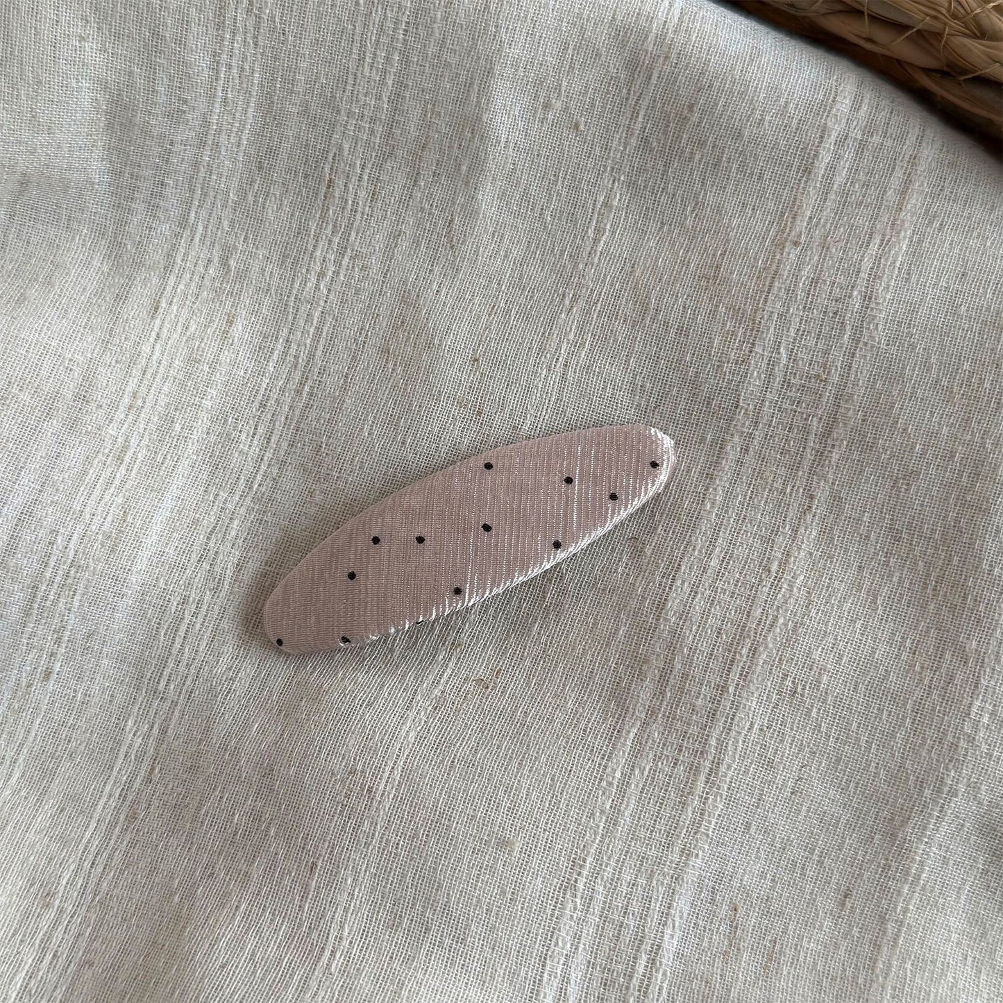 布面波點髮夾