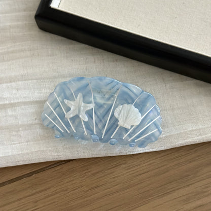 醋酸板材海星鯊魚夾－鯨魚款細節｜https://igowo.tw/