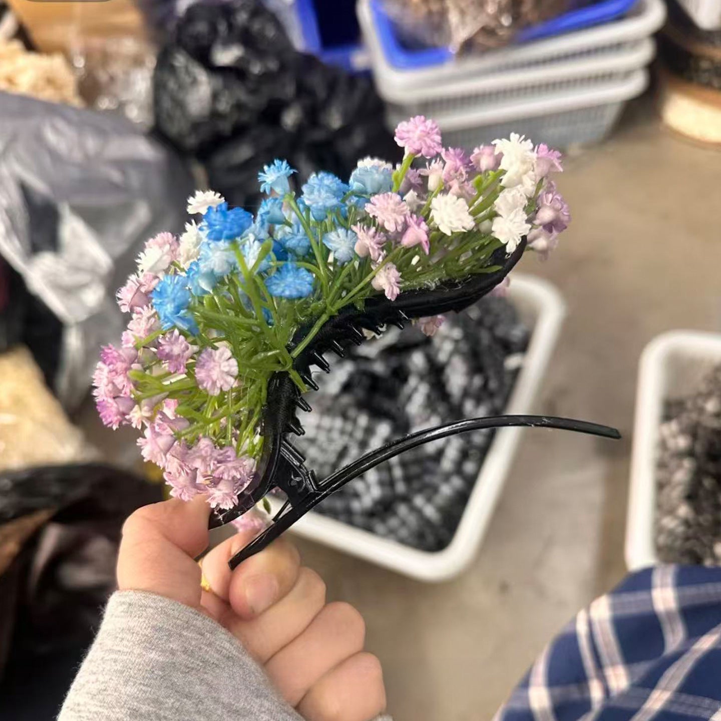 劉亦菲晚宴同款滿天星發夾戒指優雅輕奢氣質鴨嘴夾精致高級感發飾