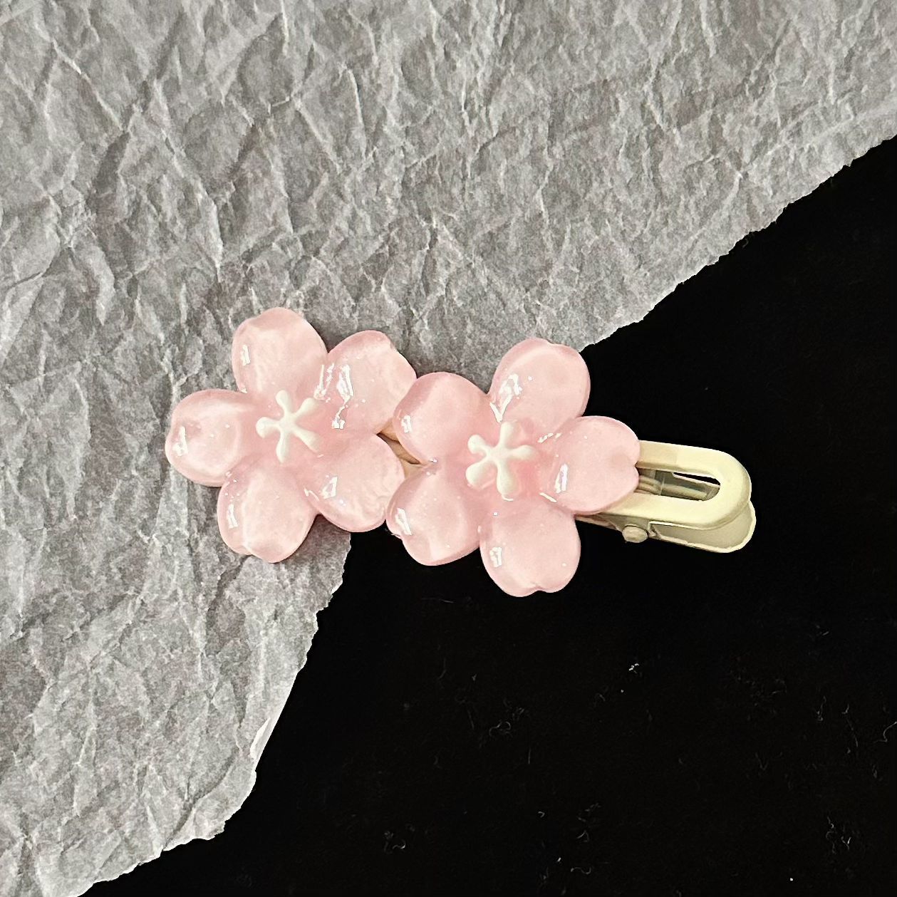 粉色櫻花髮夾