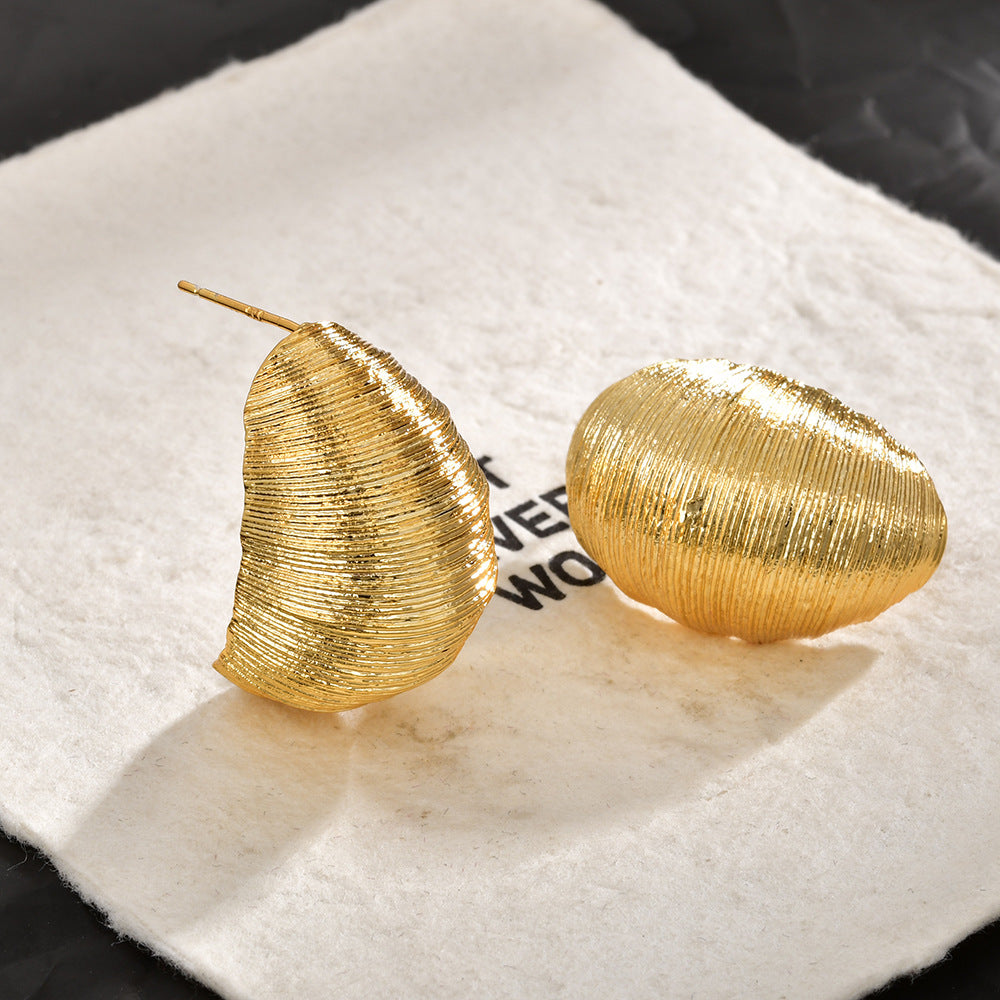 金屬不規則簡約耳釘