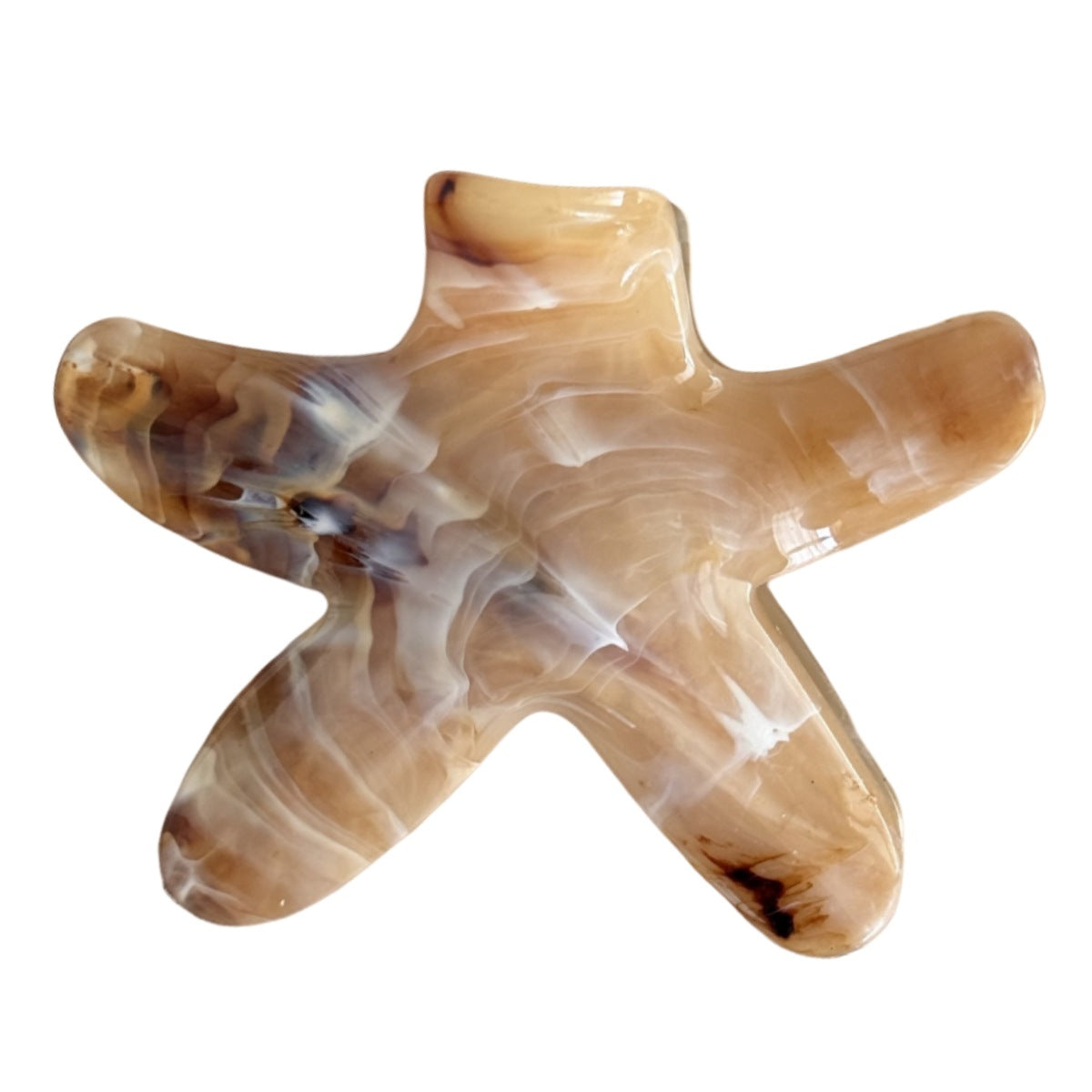 棕色海星簡約鯊魚夾－細節特寫3｜https://igowo.tw/